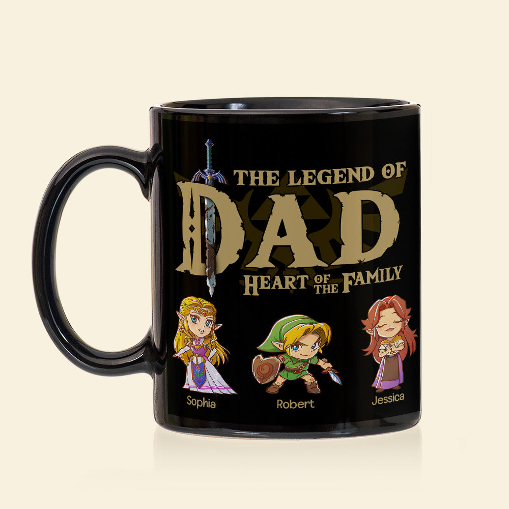 Heart Of The Family 03NAQN060623 Personalized Family Coffee Black Mug
