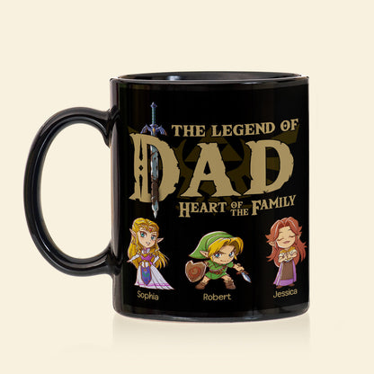 Heart Of The Family 03NAQN060623 Personalized Family Coffee Black Mug