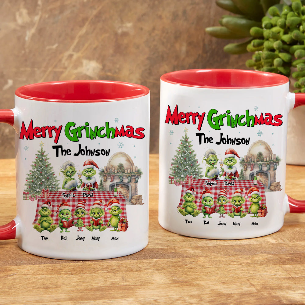 Merry Christmas, Personalized Accent Mug CC-02HTTN090923, Christmas Gift For Family