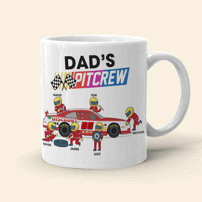 Dad's Personalized Racing Mug, Gift For Father, Grandpa