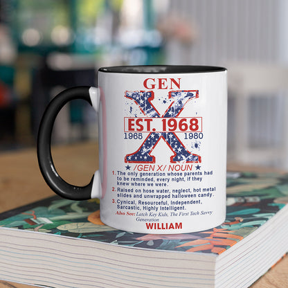 Personalized Gifts For Gen X Accent Mug Black 02XQQN301124