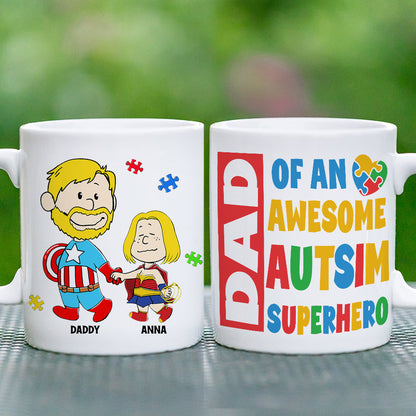 Personalized Gifts For Dad Coffee Mug 042totn200225pa Dad Of An Awesome Autism Superhero