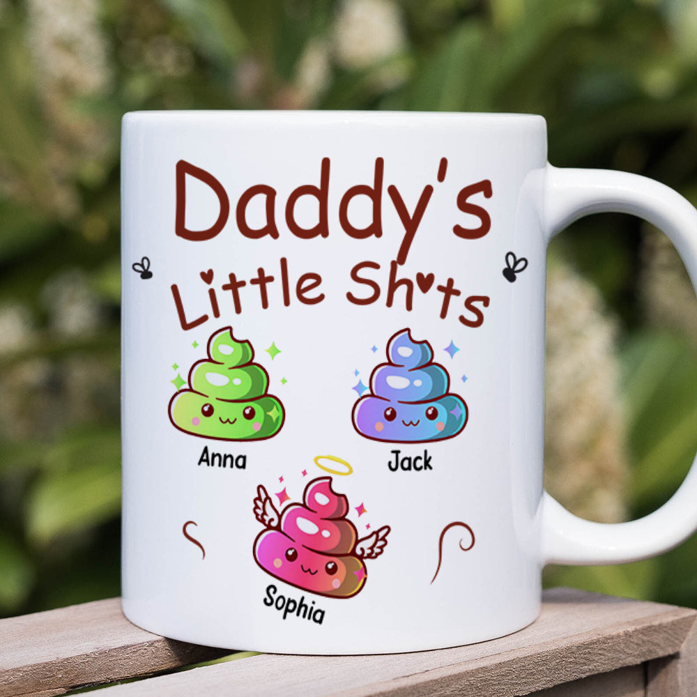 Personalized Funny Gifts For Mom/Dad Coffee Mug 05katn050225 Mommy's Little Sh*ts