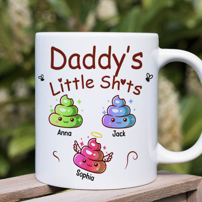 Personalized Funny Gifts For Mom/Dad Coffee Mug 05katn050225 Mommy's Little Sh*ts