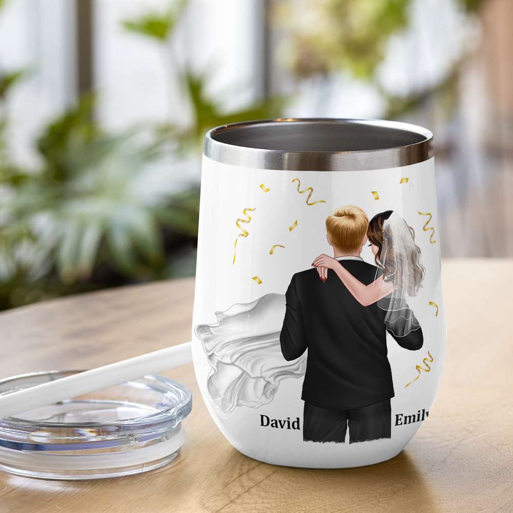 Personalized Newly Wedding Couple Coffee Mug, He Stole My Heart, Personalized Coffee Mug, Wedding Gift, Birthday Gift For Husband