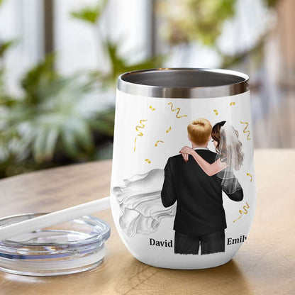Personalized Newly Wedding Couple Coffee Mug, He Stole My Heart, Personalized Coffee Mug, Wedding Gift, Birthday Gift For Husband