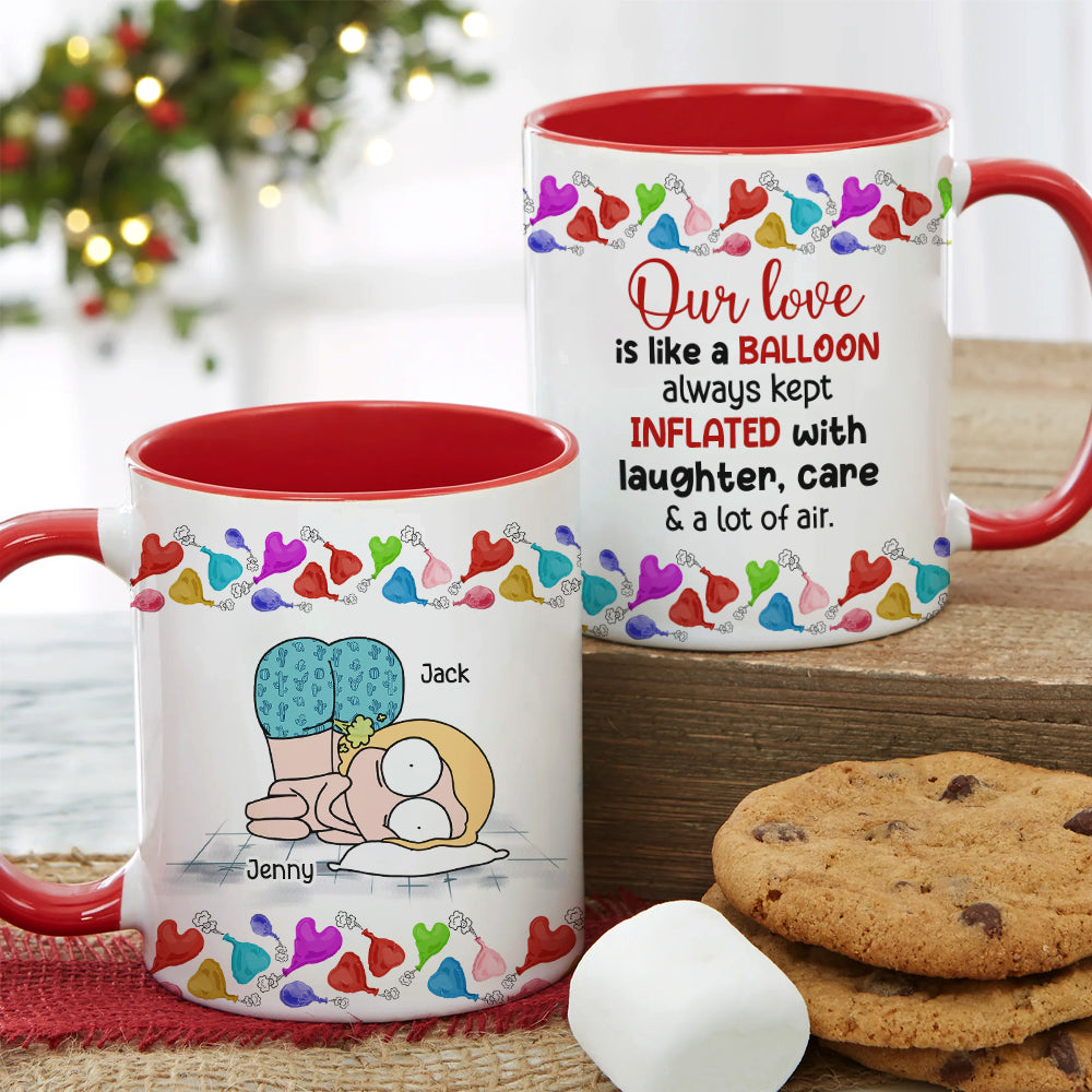 Our Love Is Like A Balloon - Personalized Couple Tumbler - Gift For Funny Couple