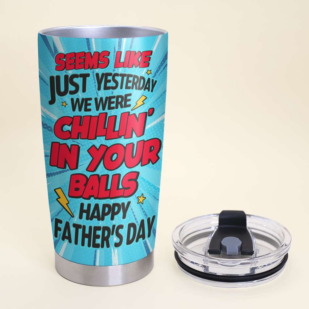 Funny Sperm Happy Day Daddy 05NAHN080523TM Personalized Tumbler Gift