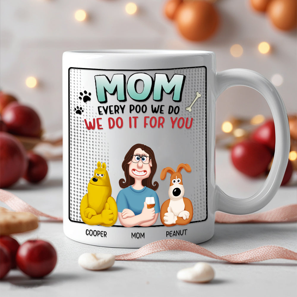 Personalized Ceramic Dog Mom Mug Custom Gift Cup