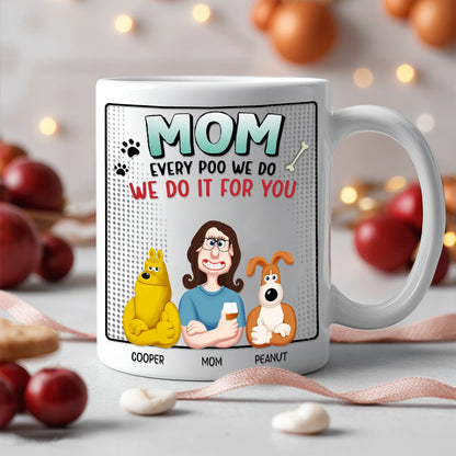 Personalized Ceramic Dog Mom Mug Custom Gift Cup