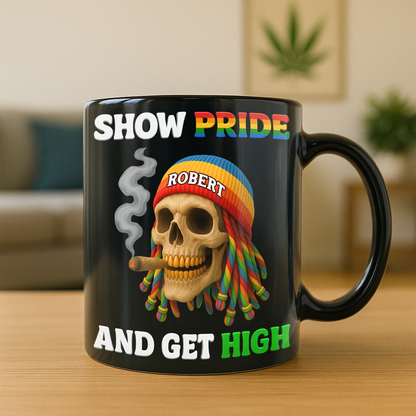 Show Pride And Get High Mug - Personalized Gifts For LGBT Smokers 02topu050625