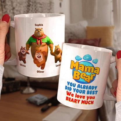 Personalized Gifts For Mom Coffee Mug Mama Bear We Love You 02QHDT080324