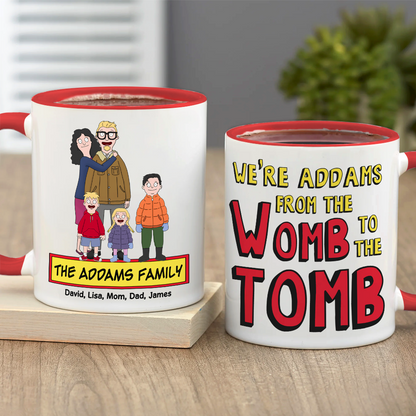 Personalized Gifts For Family Coffee Mug Cartoon Family 02ACPU020225HG
