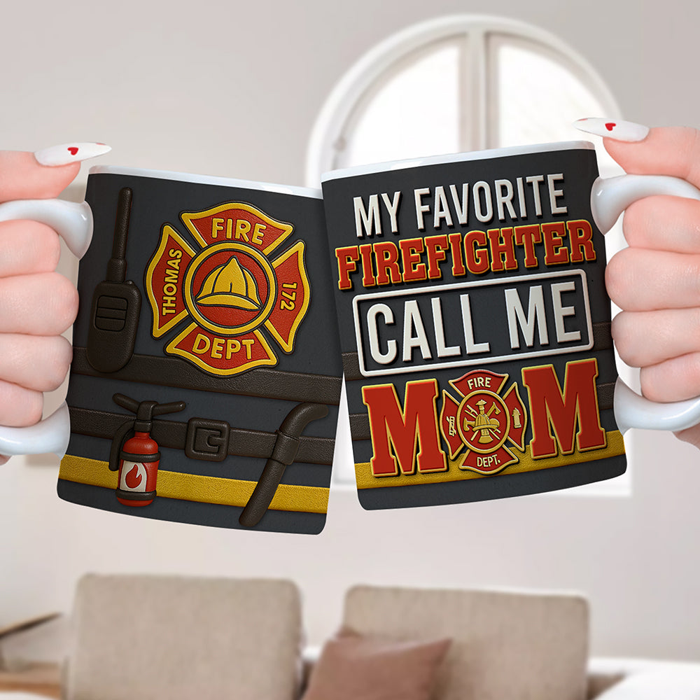 Firefighter Mom Coffee Mug - Personalized Gifts For Mom 06OHQN080425