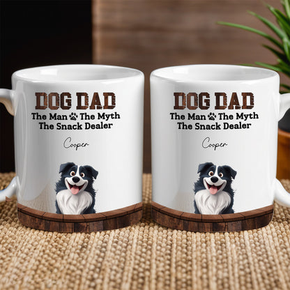 Must-Have Mug for Dog Dads - Custom White Ceramic Mug - Ideal Gift for Couples, Families on Valentine's or Father's Day