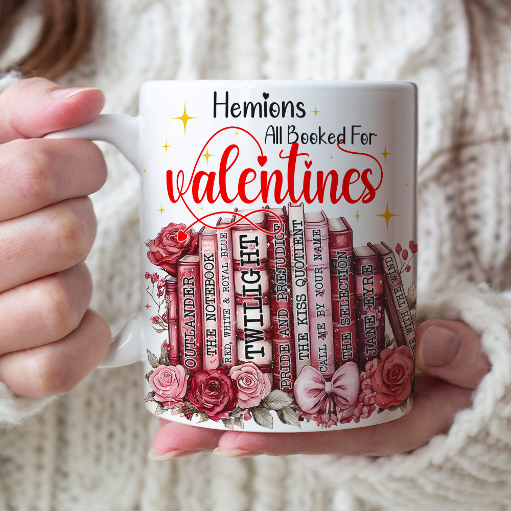 Customized Gifts For Book Lovers White Mug Valentine 02XQLU111224
