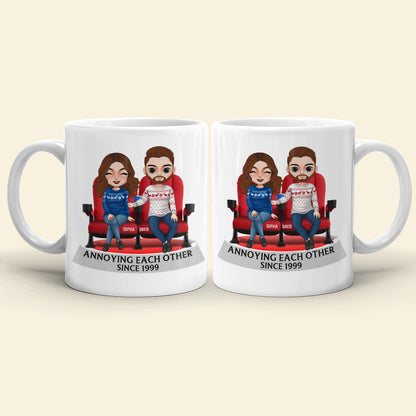 Movie Couple Annoying Each Other Since [Custom Year], Personalized Couple White Mug