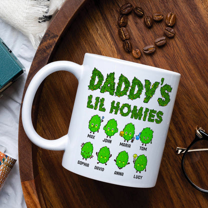 Daddy's Lil Homies Personalized Weed Mug Gift For Dad