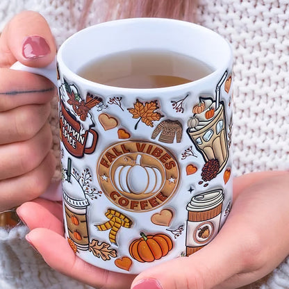 Personalized Gifts For Halloween Coffee Mug 155acqn060924 Fall Vibes Coffee