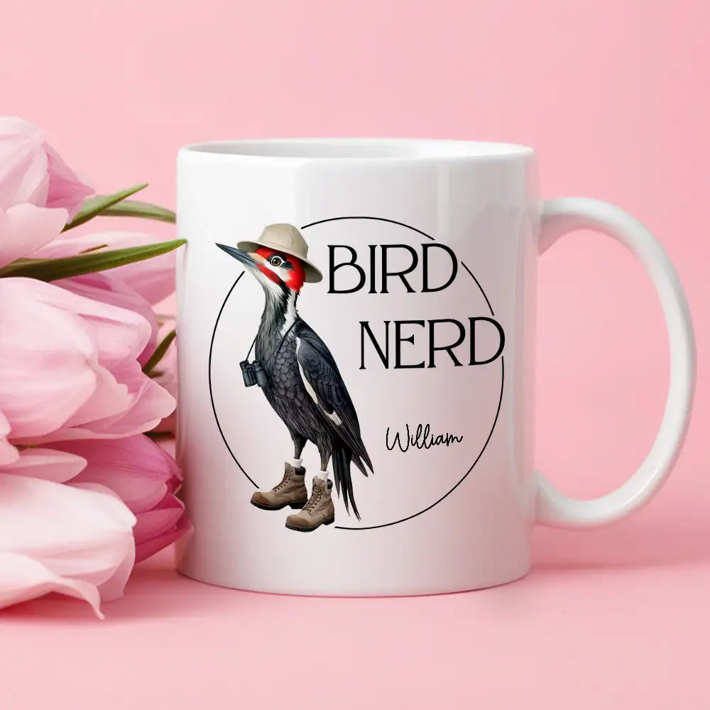 Bird Nerd Funny Bird Lovers' Mug and More Personalized Cup for Bird Watchers