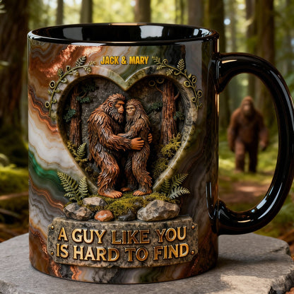 Romantic Bigfoot Couple, Personalized Gifts For Couple Accent Mug 05QHTN160126