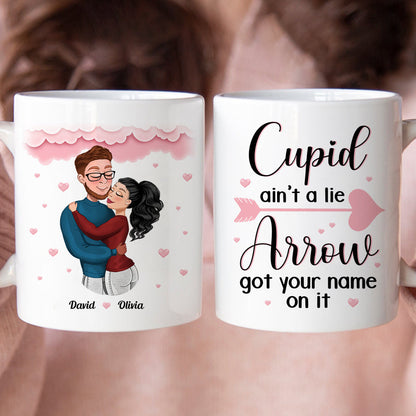 Cupid Ain't A Lie, Personalized Mug, Romantic Couple Gifts