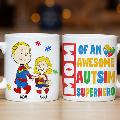 Personalized Gifts For Mom Coffee Mug 041totn200225pa Mom Of An Awesome Autism Superhero