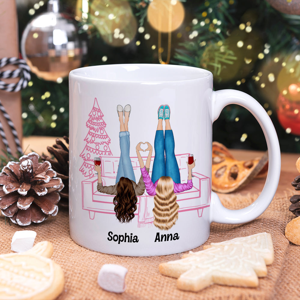 Being Your Bestie Seems Like Christmas Gift Enough Personalized Coffee Mug Gift For Best Friends, Sisters