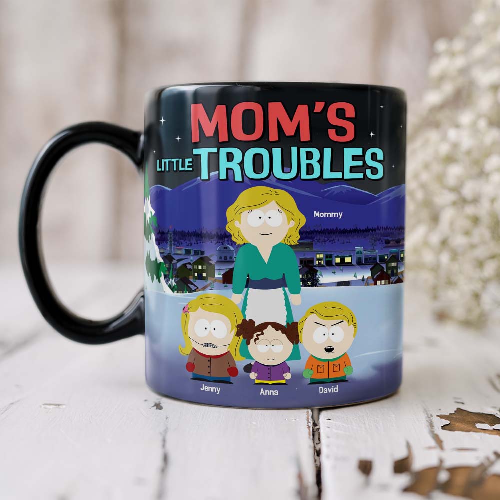 Personalized Gifts For Mom Coffee Mug 01tgtn030425hg Mom's Little Troubles