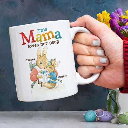 Personalized Gifts For Mom Coffee Mug This Mama Loves Her Peep 03HUDT220224