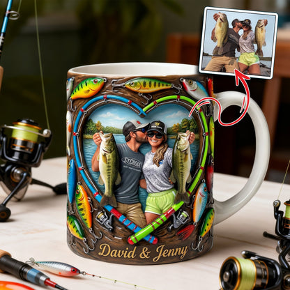 Fishing Couples Coffee Mug - Custom Photo Gifts For Couples 03hulu200126
