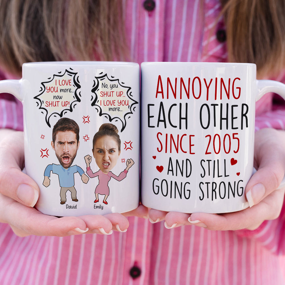 Custom Photo Gifts For Couple Coffee Mug Annoying Each Other