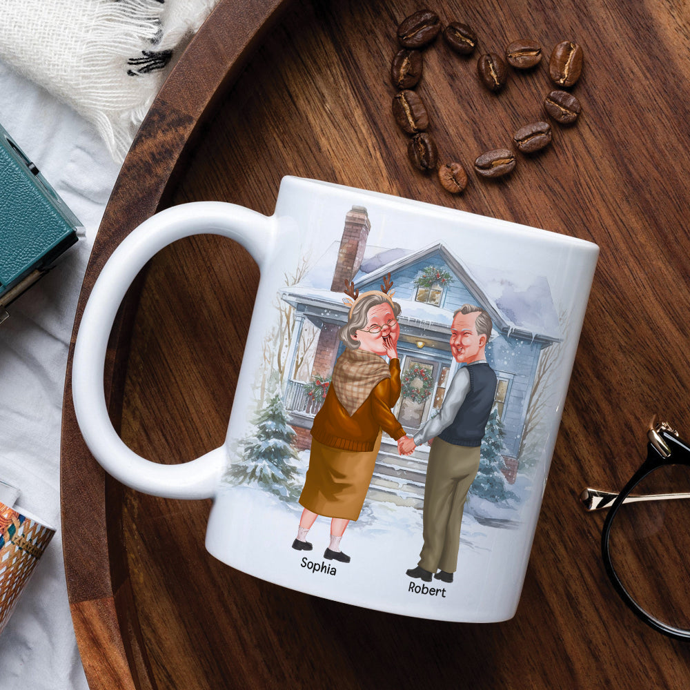 Falling In Love Is Easy? Staying In Love Is Special- Personalized Coffee Mug- Gift For Him/ Gift For Her- Christmas Gift- Old Couple Coffee Mug