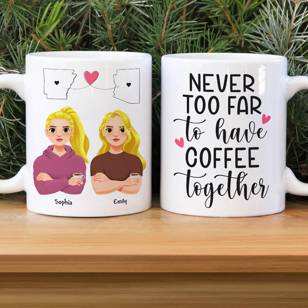 Personalized Gift For Long Distance Relationship White Mug 04TOQN231124PA