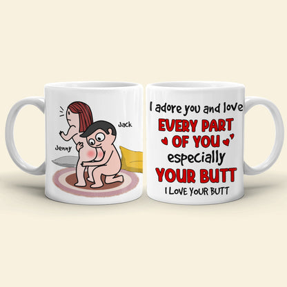 I Adore You Tumbler Cup With Romantic Couple - Personalized Gifts For Wife, Girlfriend