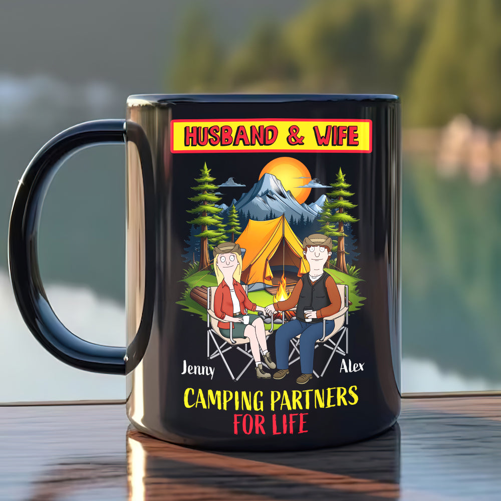 Personalized Gifts For Camping Couple Coffee Mug 03xqmh100225pa Husband And Wife - Camping Partners For Life