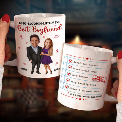 Abso-Bloomin-LutelyThe Best Boyfriend, Personalized Boyfriend Award Coffee Mug, Upload Photo