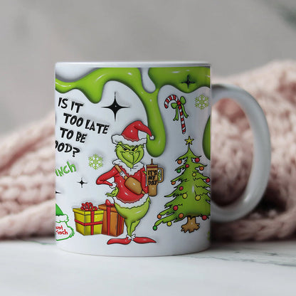 Personalized Green Christmas Coffee Mug 14ACDT050924