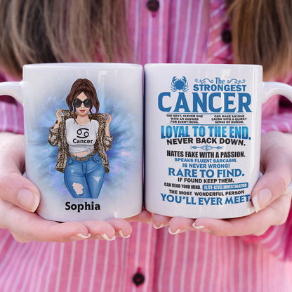 The Strongest Cancer Definition Personalized Zodiac Astrology Mug Gift For Her