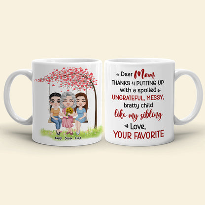 Dear Mom, Gift For Mom, Personalized Mug, Mom And Children Mug, Mother's Day Gift