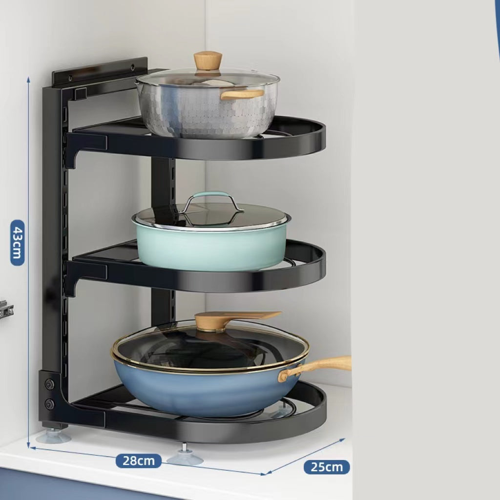 Multi-Layer Under Sink Kitchen Pot Rack
