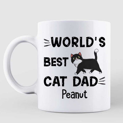 World's Best Cat Dad Walking Cats Personalized Mug