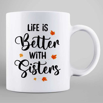 Life Better With Besties Sisters Sitting Doll Under Tree Personalized Mug