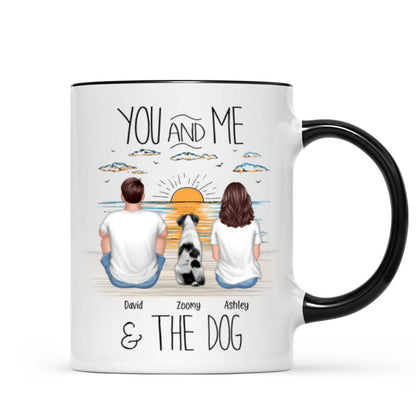 You And Me Beach Outline Personalized Mug, Gift For Him, For Her