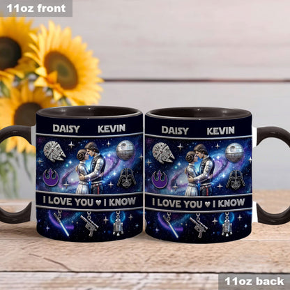 Stwa I Love You I Know - Personalized Accent Mug - Gift For Couple, Fan Movies HH01