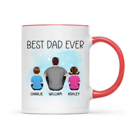 Best Dad Grandpa Back View Personalized Mug