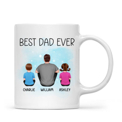 Best Dad Grandpa Back View Personalized Mug