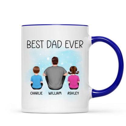 Best Dad Grandpa Back View Personalized Mug