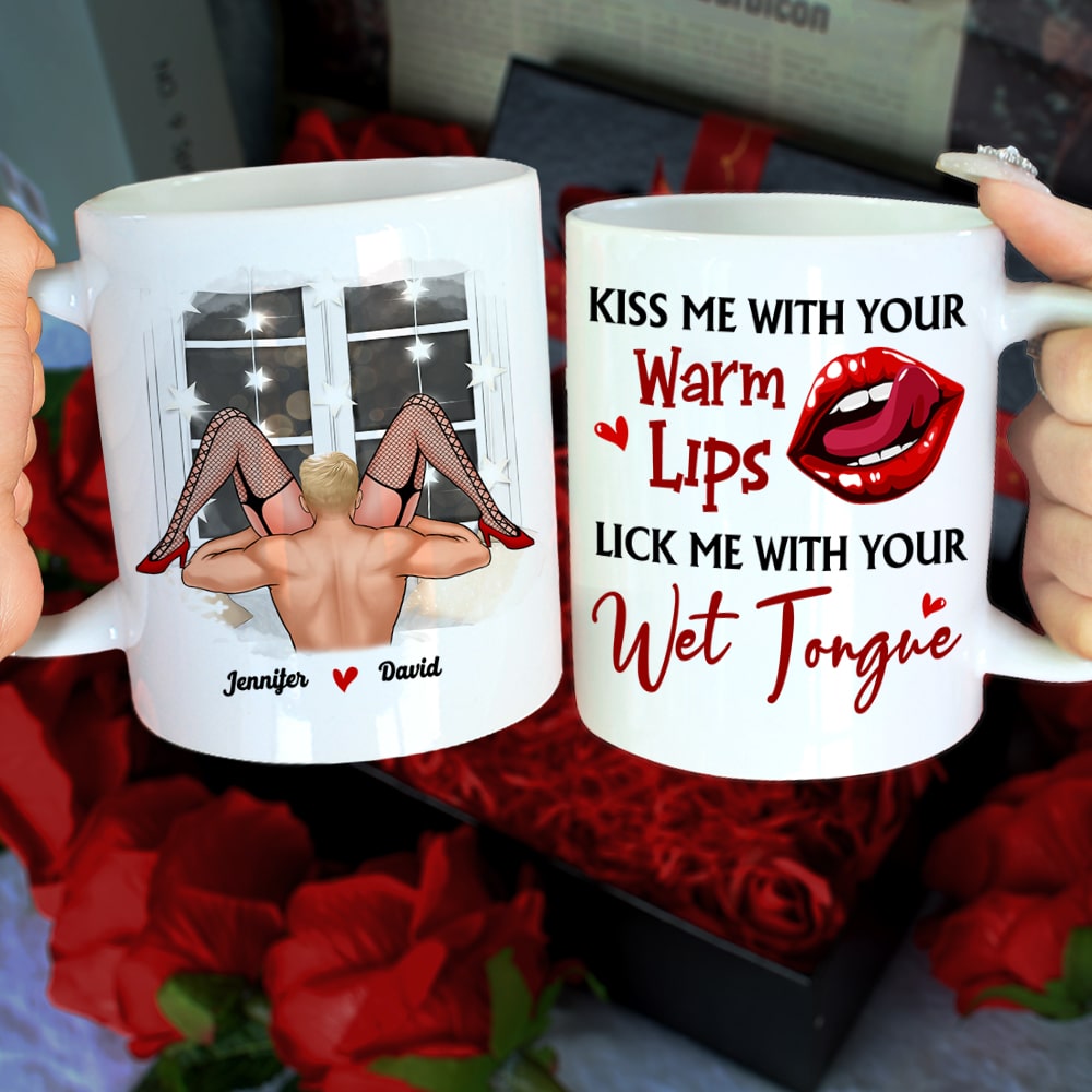 Couple, Kiss Me With Your Warm Lips, Personalized Mug, Couple Gifts