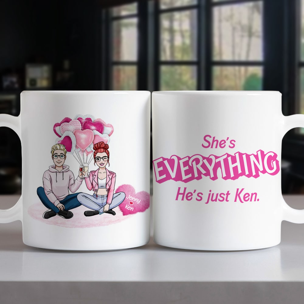 The Couple, She's Everything, Personalized Coffee Mug, Gift For Couple, 05HTPO041223HH